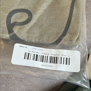 Love in Faith “Do Not Be” Romans 12:2 V-Neck Tee in Heather Olive